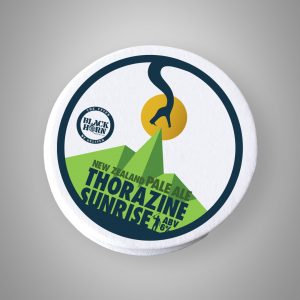 Thorazine beer coaster